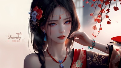 4K唯美清纯古风女神