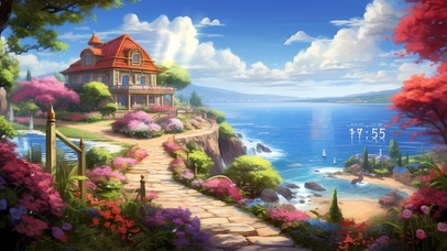 唯美海边玫瑰城堡	