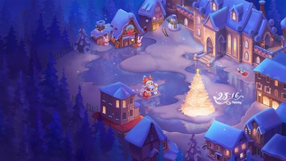 4k 治愈可爱圣诞节小镇