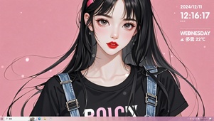 超清4K教黑长直甜美女孩