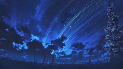 唯美星星蓝色星空