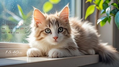 窗边小猫