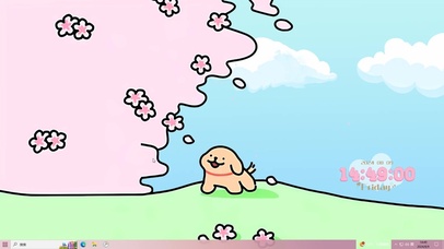 清新简约线条小狗