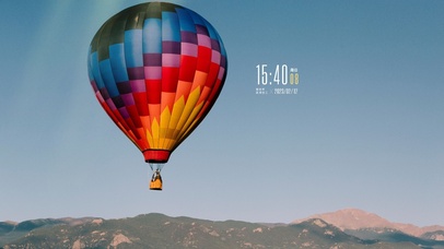 4k简约浪漫热气球系列