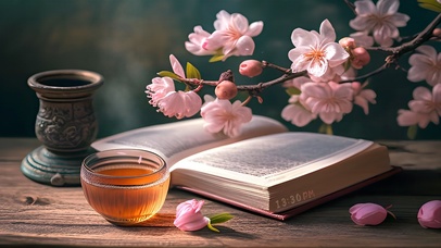 花飞陋舍，一茶一书