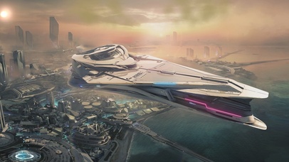 4K未来城市战舰