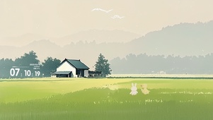 小清新绿色田野