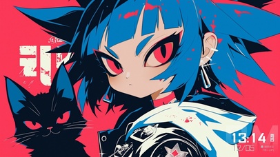 夹克少年的猫 热血动漫高清壁纸