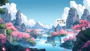 唯美 桃花谷