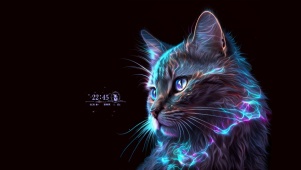 霓虹 酷酷猫咪