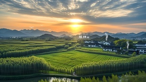 护眼晚霞风景