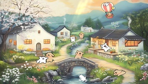 春日乡村小狗
