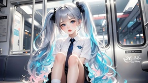 地铁里的初音