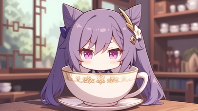 原神壁纸丨刻晴丨茶杯人丨