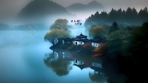 江南湖畔人家
