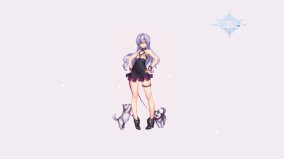 （免费壁纸）遛狗动漫少女