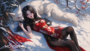 她的眉如远山般含蓄