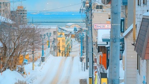 4k唯美雪景小镇