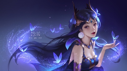 4K唯美古风蝴蝶美女