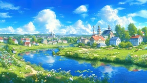 河流乡村小屋