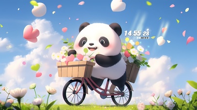 治愈骑行大熊猫