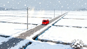 乡村雪景