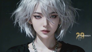 银色短发少女