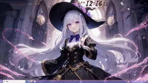4k白毛二次元美少女