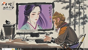 聊天的紫霞和孙大圣