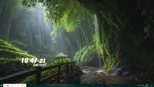 护眼竹林桌面主题