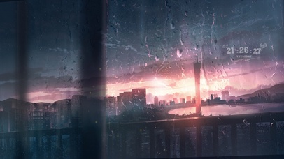 唯美治愈夕阳黄昏