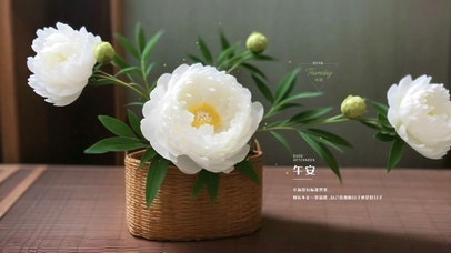 小清新山茶花