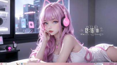 4k电竞耳机女孩