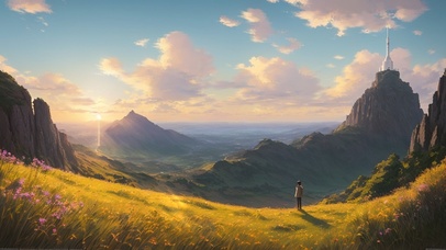 解忧壁纸·山间晚霞