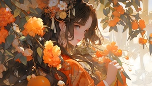 秋日女孩