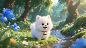 可爱小博美
