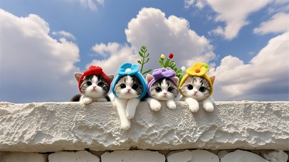 爬在岩石上看天空的猫