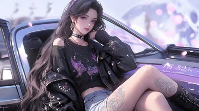 4k时尚长腿少女