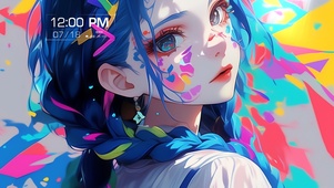 油画女孩