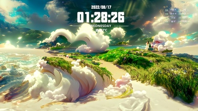 盛夏，海滩