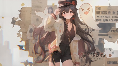 二次元卡通甜美治愈女孩