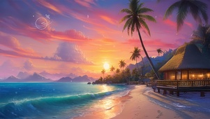 唯美三亚风夕阳