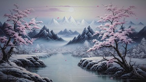 水墨山水AI壁纸