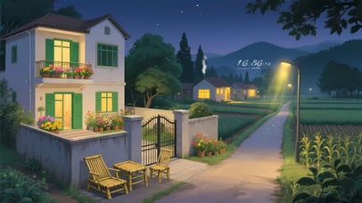 4K 夏日夜晚小路