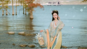 河边的古风美女【超高清】