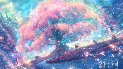 樱花树下的少女