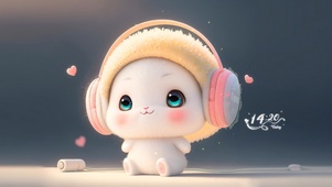 蠢萌的小白兔