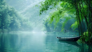 林间漂泊的小船