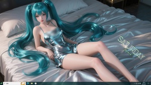 床上美女