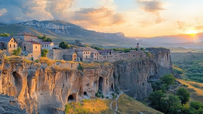 历史洞窟上的古村落